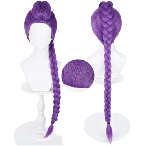 Purple Long Braided Cosplay Wig