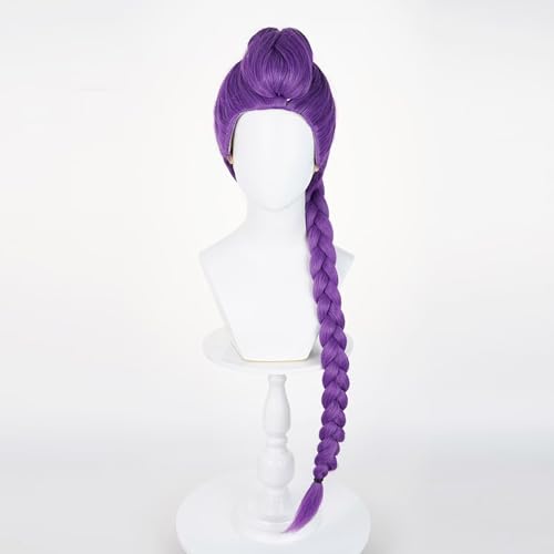 Purple Long Braided Cosplay Wig