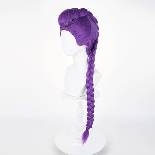 Purple Long Braided Cosplay Wig
