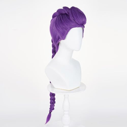 Purple Long Braided Cosplay Wig