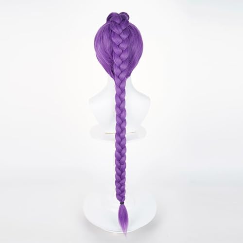 Purple Long Braided Cosplay Wig