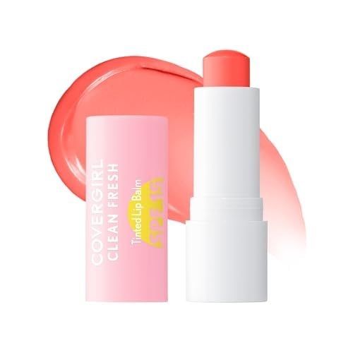 Clean Fresh Tinted Lip Balm SPF 15-20 - Orange You A Cutie, with Mineral Sunscreen, Moisturizing, Vegan Formula, 0.14oz