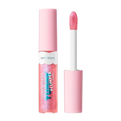 Clean Fresh Yummy Plumper Lip Gloss, 820 Pixie Dust, Plumper, Shiny, Vegan Formula, Easy to Apply, Minty Flavor, 0.33oz