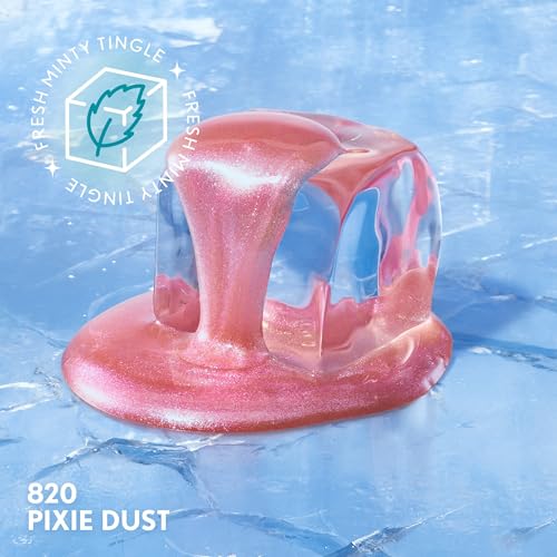 Clean Fresh Yummy Plumper Lip Gloss, 820 Pixie Dust, Plumper, Shiny, Vegan Formula, Easy to Apply, Minty Flavor, 0.33oz