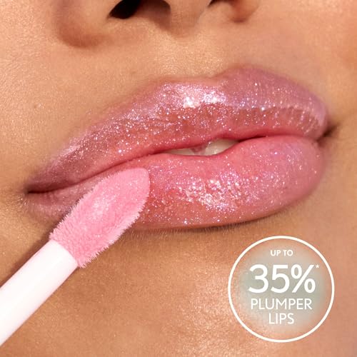 Clean Fresh Yummy Plumper Lip Gloss, 820 Pixie Dust, Plumper, Shiny, Vegan Formula, Easy to Apply, Minty Flavor, 0.33oz