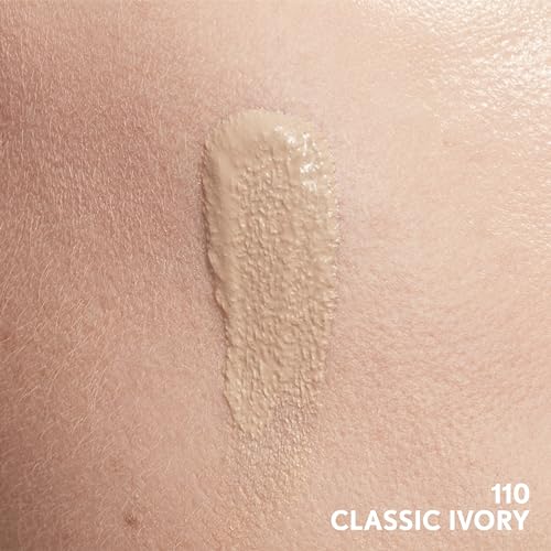 Clean Invisible Foundation Makeup, Dewy & Glowy Natural Finish, Buildable Coverage, Skin-Like Smooth Look, Vegan, Classic Ivory, 1oz