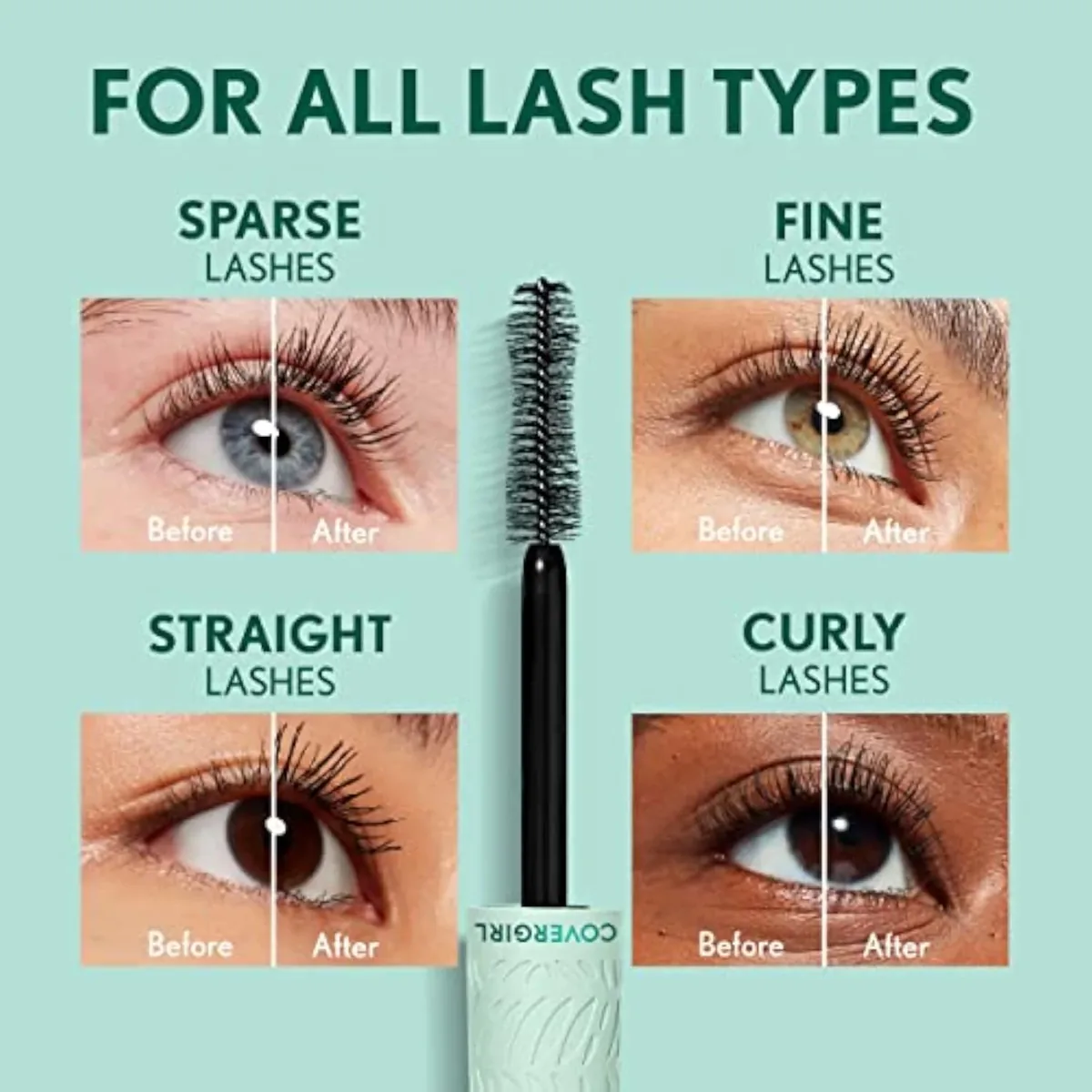 Lash Blast Cleantopia Mascara, Volumizing, Smudge-Proof, Vegan Formula, Brown 815, 1 Count