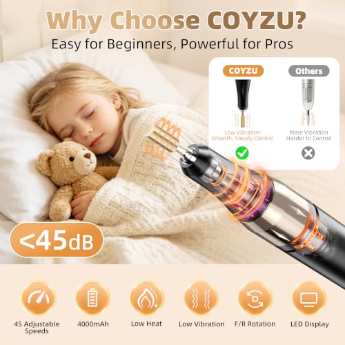 Professional Electric Nail Drill Rechargeable Nail File