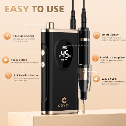 Professional Electric Nail Drill Rechargeable Nail File