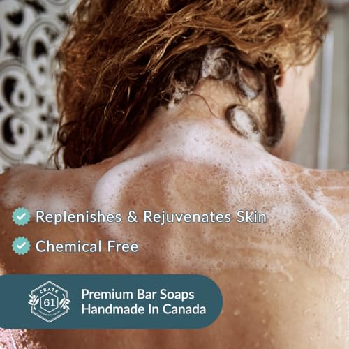 , Handmade in Canada, Plant Based Natural Bar Soap Cold Pressed For Face & Body, w/Premium Essential Oils, For Men & Women 3 Pack (Ginger Cardamom)