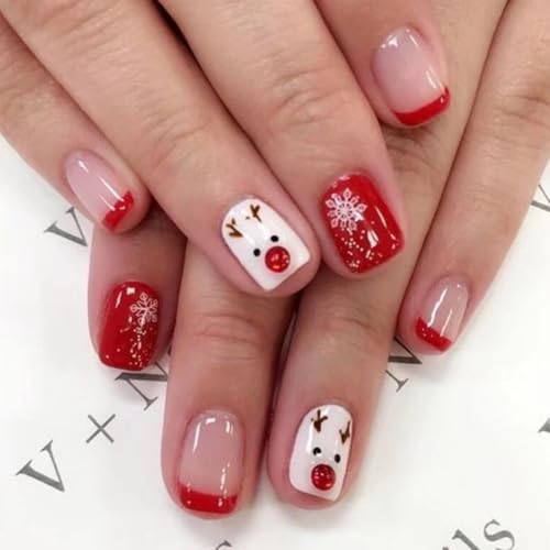 6 Packs (144 Pcs) Christmas Press on Nails