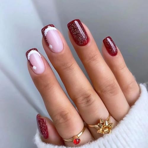 6 Packs (144 Pcs) Christmas Press on Nails