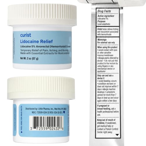 5% Lidocaine Numbing Cream Pain Relief (2 oz Jar)