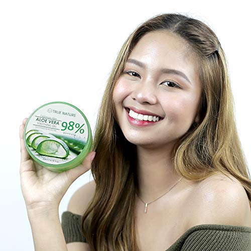 True Nature Soothing & Moisture 98% Aloe Vera Gel face moisturizer body