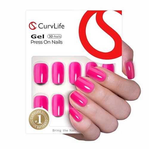 Press on Nails Short Square Acrylic Fake Nails with Apricot Design