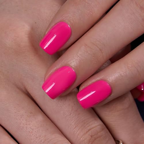 Press on Nails Short Square Acrylic Fake Nails with Apricot Design