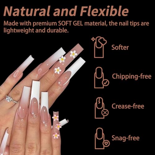 Long Square Nail Tips, 240pc