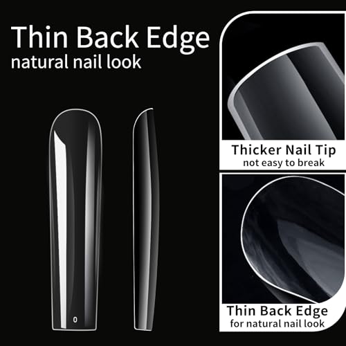 Long Square Nail Tips, 240pc