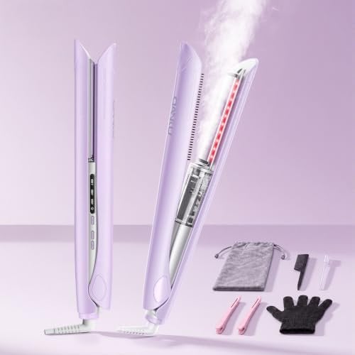 1 Inch Cool Mist Flat Iron Steam Hair Straightener