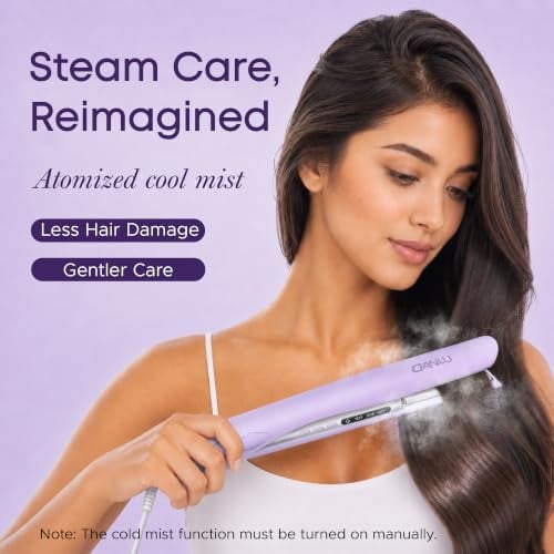 1 Inch Cool Mist Flat Iron Steam Hair Straightener