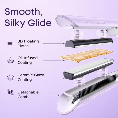 1 Inch Cool Mist Flat Iron Steam Hair Straightener