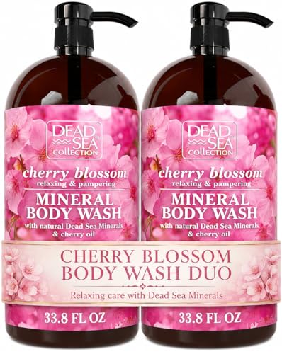 Cherry Body Wash for Women and Men - with Pure Dead Sea Minerals and Cherry Seeds Oil - Cl