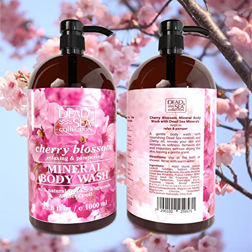 Cherry Body Wash for Women and Men - with Pure Dead Sea Minerals and Cherry Seeds Oil - Cl