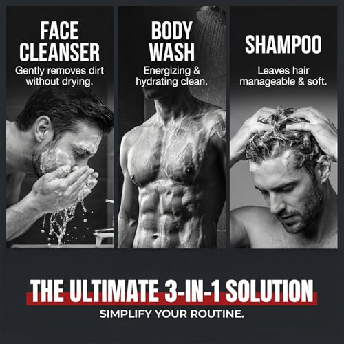 Sandalwood Men’s Body Wash – 3 in 1 Body Wash for Men for Hair