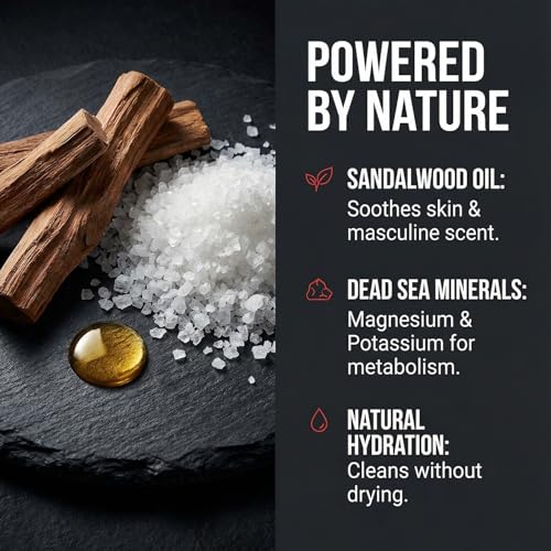 Sandalwood Men’s Body Wash – 3 in 1 Body Wash for Men for Hair