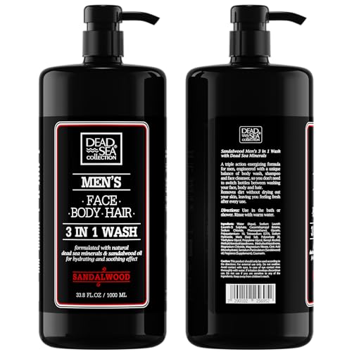 Sandalwood Men’s Body Wash – 3 in 1 Body Wash for Men for Hair