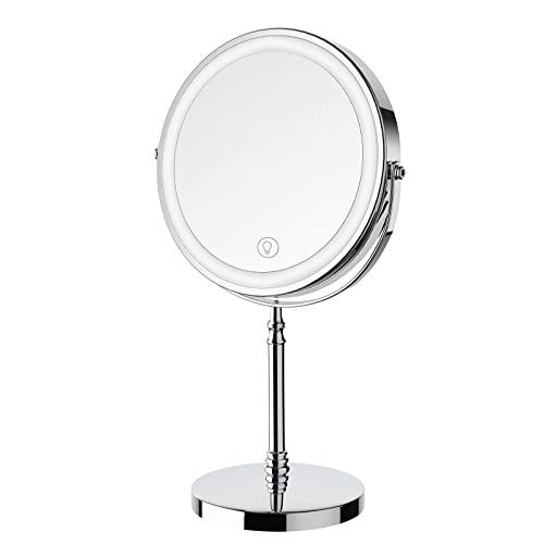 Makeup Mirror Rechargeable Vanity Mirror 3 Lights 1X 10X