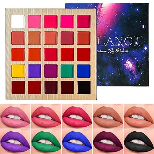 Lipstick Palette Nude Red Peach Pink Shades 25 Color