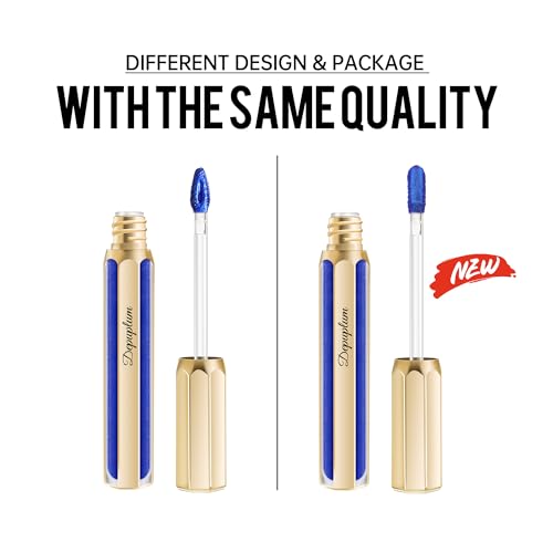 Blue Lipsticks for Women Metallic Glitter Long Lasting Lipstick