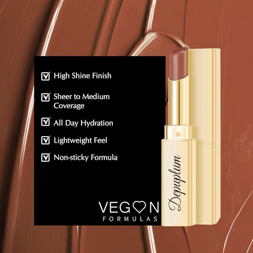 Brown Lipstick for Women Moisture Lip Gloss Tinted Lip Balm