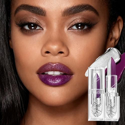 Purple Matte Lipstick Silver Lipstick Ombre Lips Dual Tone