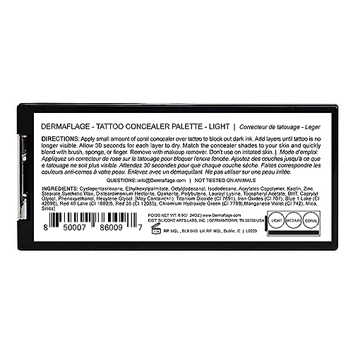 Tattoo Cover Up Makeup Waterproof Concealer Palette Light