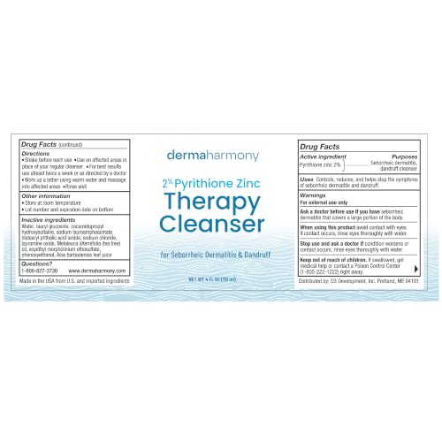 2% Pyrithione Zinc (ZnP) Liquid Cleanser (non-soap) Wash (