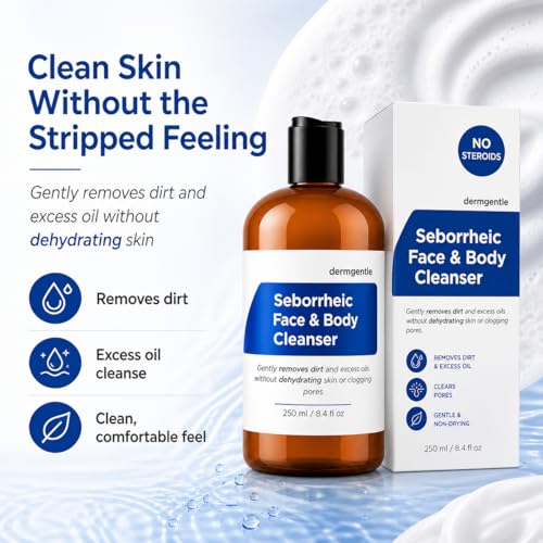 Seborrheic Face & Body Cleanser for Seborrheic Dermatitis - Hydrating Face Wash for All Sk