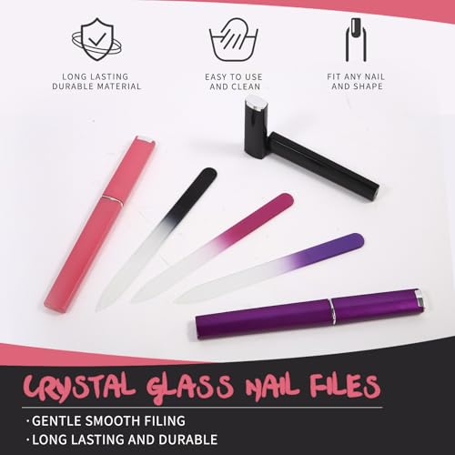 3-Pack Glass Files with Cases