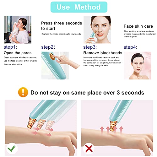 Blackhead Remover Pore Vacuum Cleaner USB 5 Probes
