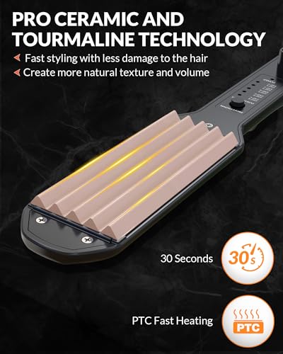 Hair Crimper for Volumizing Fluffy Hairstyle Ceramic Plates