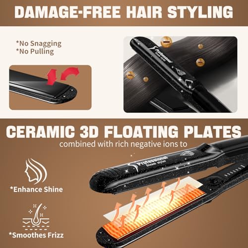 Upgraded Steam Straighteners Professional Salon Ceramic Tourmaline