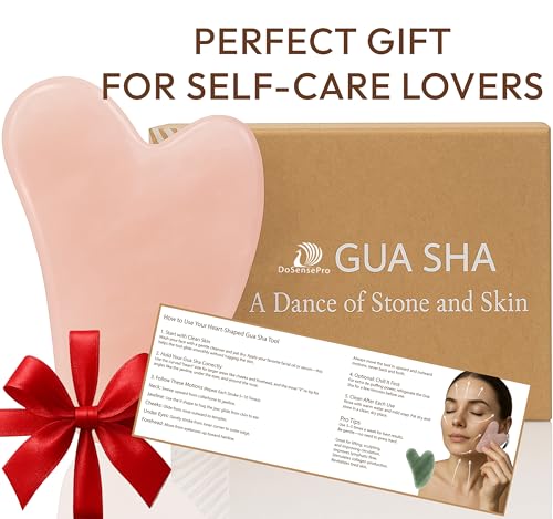 Rose Quartz Heart-Shaped Gua Sha