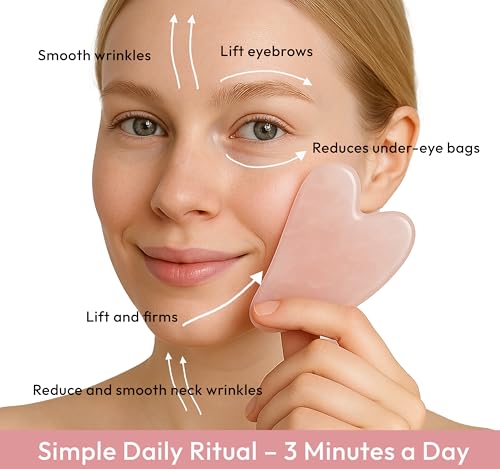 Rose Quartz Heart-Shaped Gua Sha