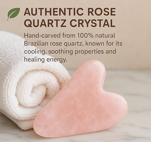 Rose Quartz Heart-Shaped Gua Sha
