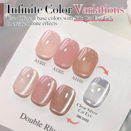 cat eye gel polish 15ml silver with magnet