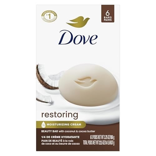Beauty Bar Soap Restoring Coconut & Cocoa Butter 6 Count 3.75 oz