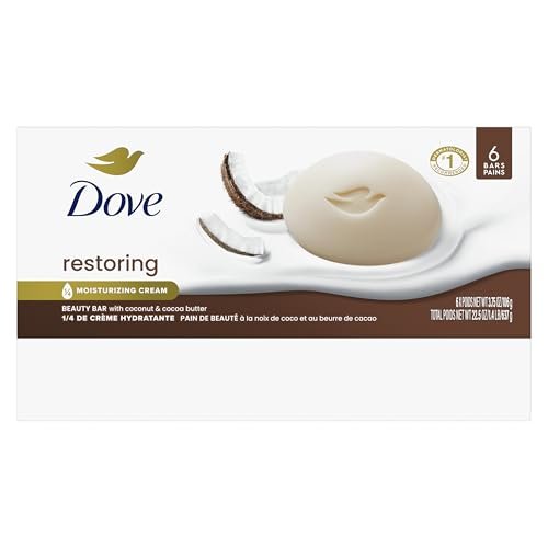 Beauty Bar Soap Restoring Coconut & Cocoa Butter 6 Count 3.75 oz