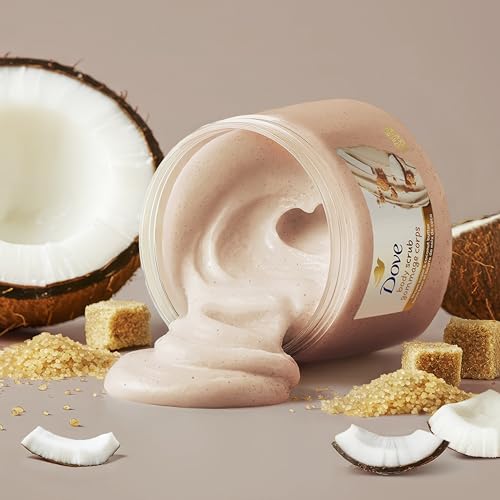 Brown Sugar and Coconut Butter Body Scrub Exfoliates and Deeply 15 oz