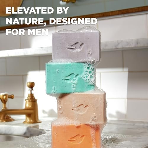 DOVE MEN Cleansing Bar Soap Blood Orange + Sea Salt 4 Bars